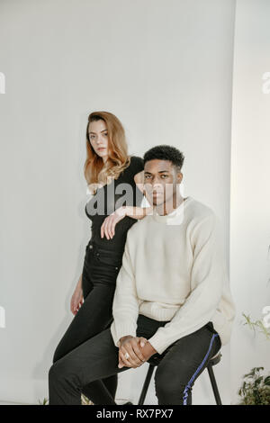 Happy Young Couple Posing Standing Back Stock Photo 2307751903 |  Shutterstock