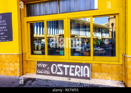 Valencia bar, Ruzafa district in front of Ruzafa Market, Spain Stock Photo