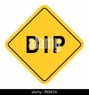 Dip road sig Stock Vector