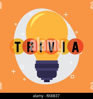 trivia night bulb think poster vector illustration Stock Vector