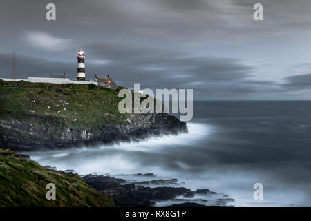 Old Head, Kinsale, Co. Cork, Ireland. 26th August, 2009. Lighthouse at the Old Head of Kinsale, Co. Cork, Ireland. Stock Photo