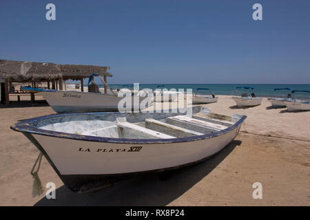 Fishermen boats on the beach Stock Photo