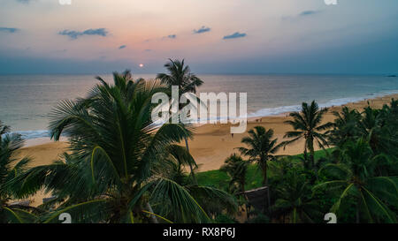 Aerial. Hikkaduwa beach. Sri Lanka. Stock Photo