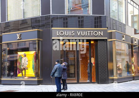 Luxury Louis Vuitton shop inside the famous Gum shopping mall in Stock Photo: 70760453 - Alamy