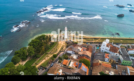 Aerial. Galle city view. Sri Lanka. Stock Photo