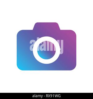 Colorful camera sign in trendy flat style isolated on white background. Camera symbol for your web site design, logo, app, UI. Vector illustration. EP Stock Vector