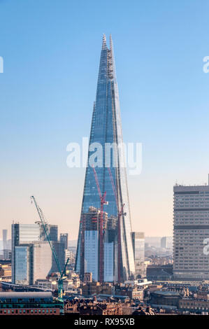 Elevated view of the Shard, London. Stock Photo