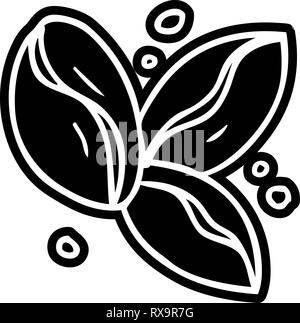 cartoon icon of three coffee beans Stock Vector