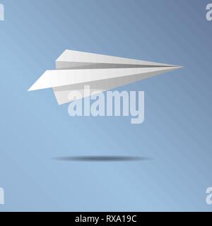 Vector origami paper plane icons in flat style. 10 eps Stock Vector