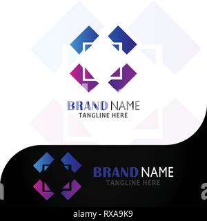 This logo is in the form of an abstract. This logo is good to use as a company logo or other creative business and can also be used as an application. Stock Vector