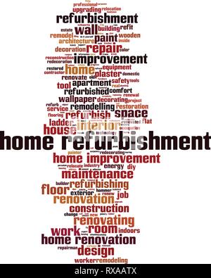 Home refurbishment word cloud concept. Vector illustration Stock Vector