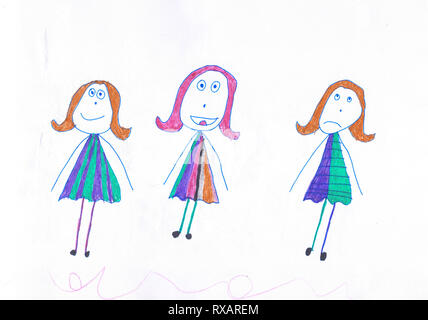 Best friends ❤ || BFF Drawing || How to draw three sisters friends || Как  нарисовать лучших друзей - YouTube