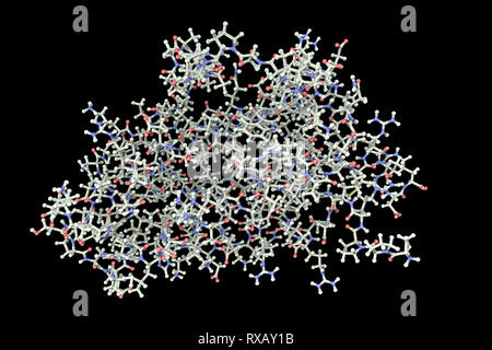 Erythropoietin hormone molecule, illustration Stock Photo