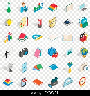 Book icons set, isometric style Stock Vector