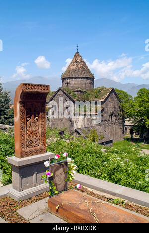 The World Heritage listed Sanahin Monastery, built in the 10th century, in the Debed Canyon, Armenia.. Armenia is the oldest Christian nation on earth Stock Photo