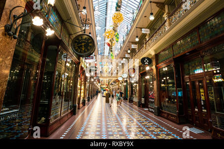 6th January 2019, Sydney NSW Australia : Inside view of the Strand shopping arcade in Sydney Australia Stock Photo
