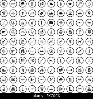 100 target icons set black Stock Vector Image & Art - Alamy