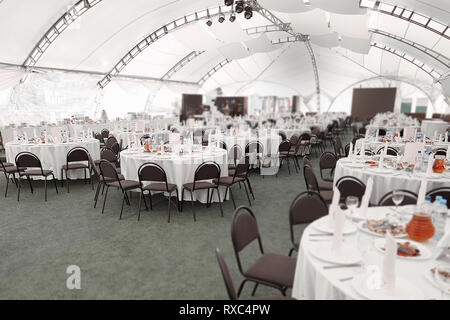 large dining room in a modern restaurant Stock Photo