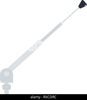 Radio antenna component icon. Flat color design. Vector illustration. Stock Vector