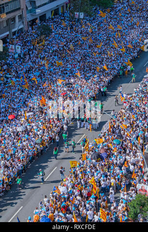 Catalan National Day celebration 11/09/2015 Stock Photo