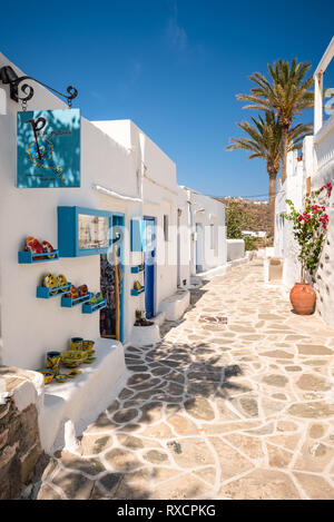 SIFNOS, GREECE - September 11, 2018: The picturesque village of Kastro, the ancient capital of Sifnos. Cyclades, Greece. Europe Stock Photo