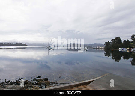 Visit Australia.  Narooma is a town in the Australian state of New South Wales on the far south coast. Stock Photo