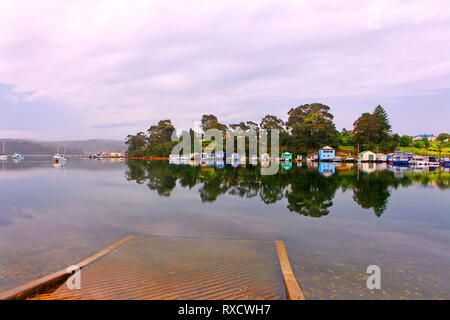 Visit Australia.  Narooma is a town in the Australian state of New South Wales on the far south coast. Stock Photo