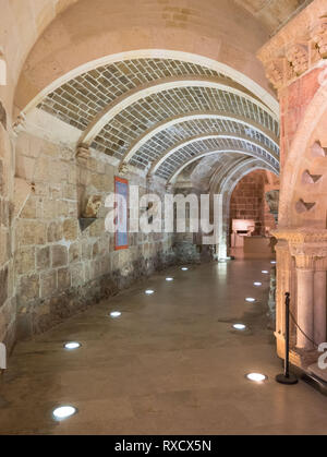 Hallway in the cloister of the Cathedral of Burgos, Spain Stock Photo