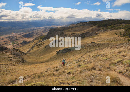 Trekking in beautiful Patagonia National Park, Aysen, Patagonia, Chile Stock Photo