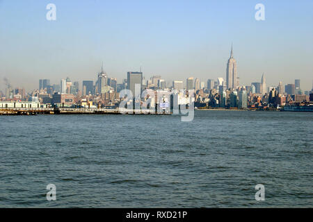 New York skyline seen from Jersey City, NJ, USA Stock Photo