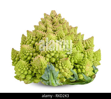 romanesco isolated on white with clipping path Stock Photo