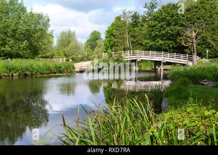 Bridge over the River Stour at Flatford, Suffolk, UK Stock Photo