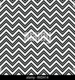 Seamless fashion zigzag pattern. Zigzag lines. Chevron pattern. Herringbone pattern. Vector monochrome background. Stock Vector