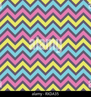 Seamless fashion zigzag pattern. Retro, pastel colors. Zigzag color lines. Colorful chevron pattern. Herringbone pattern. Vector background. Stock Vector