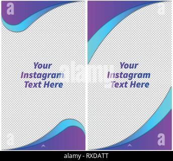 Instagram story template Stock Vector
