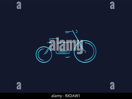 Bicycle gradient line illustration Stock Vector