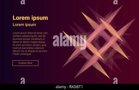 Minimal gradient background with abstract geometric shapes ideal for web design. Font used is Roboto. Stock Vector
