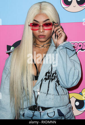 LOS ANGELES, CA, USA - MARCH 08: Recording artist Cuban Doll arrives at the Christian Cowan x The Powerpuff Girls Runway Show held at the City Market Social House on March 8, 2019 in Los Angeles, California, United States. (Photo by Xavier Collin/Image Press Agency) Stock Photo