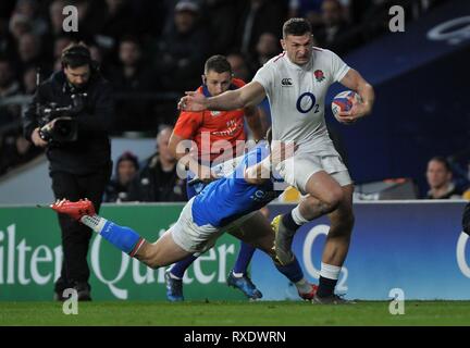 London, UK. 09th Mar, 2019. Jonny May (England). England V Italy. Guinness six nations rugby. Twickenham stadium. Credit: Sport In Pictures/Alamy Live News Stock Photo