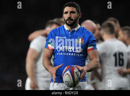 London, UK. 09th Mar, 2019. . England V Italy. Guinness six nations rugby. Twickenham stadium. Credit: Sport In Pictures/Alamy Live News Stock Photo