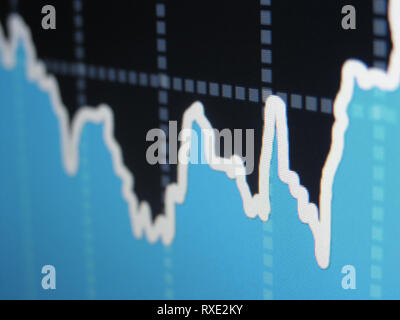 close up.financial chart in the background.business background Stock Photo