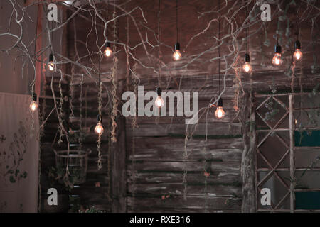 closeup .beautifully decorated part of the living room. Stock Photo