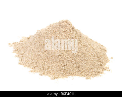 Brown Millet on white Background Stock Photo