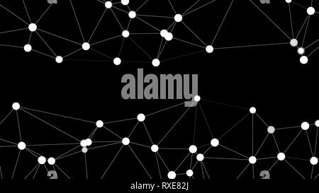 Vector abstract diagram connections, black background Stock Vector