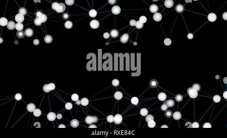 Connected round shapes with many random size triangles Stock Vector