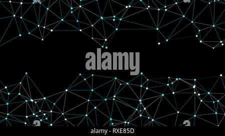 Neural network algorithm vector graphic conception Stock Vector
