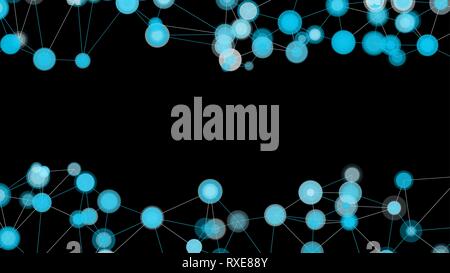 Random size dot circles and triangle shapes, vector technical ...