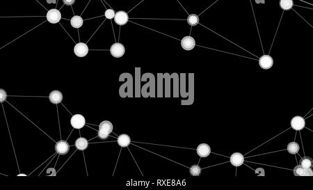 Technology network idea, vector triangles elements and circle dots Stock Vector