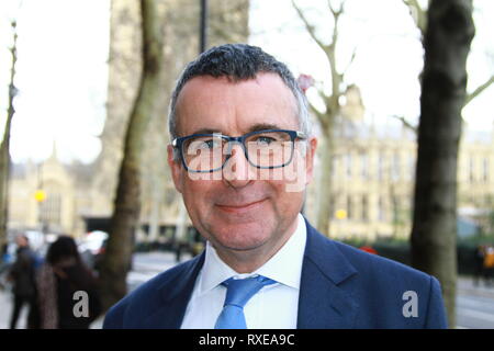 Bernard Jenkin MP for Harwich and North Essex pictured in Westminster, London, UK on 7th March 2019. Conservative party MPS. British politicians. UK politics. House of commons. Russell Moore portfolio page. Stock Photo