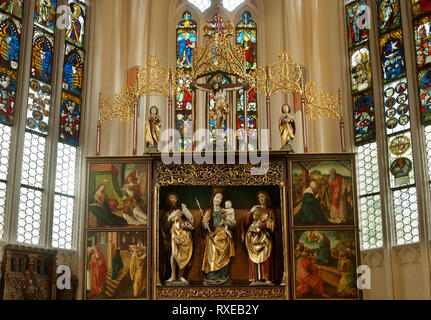 Deutschland, Bayern, Franken, Nürnberg, Altar in der Johanniskirche auf dem St.-Johannis-Friedhof Stock Photo